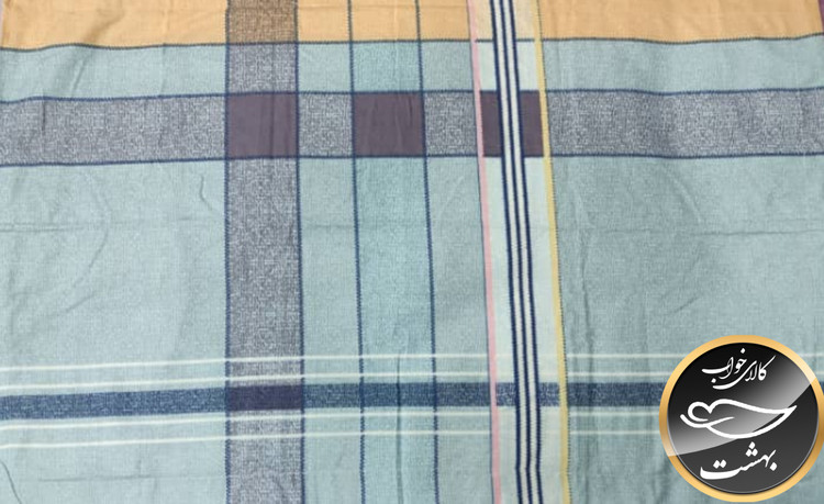 نیم ست یک نفره (عرض ۱۲۰ - رنگ سبز آبی و کرم)