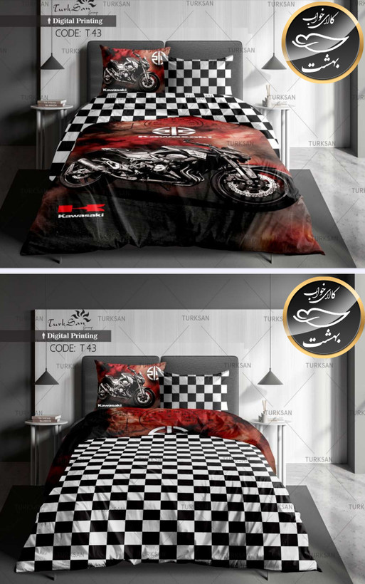 روتختی دورو یک نفره چهار تکه برند ترکسان کد T43