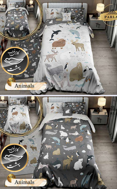 روتختی دورو طرح دار یک نفره پنج تکه برند ترکسان کد A345