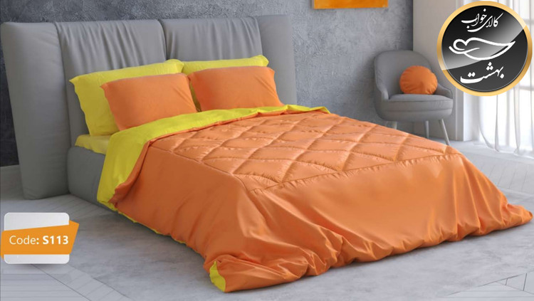 روتختی دورو تک رنگ دونفره شش تکه برند ترکسان کد S113