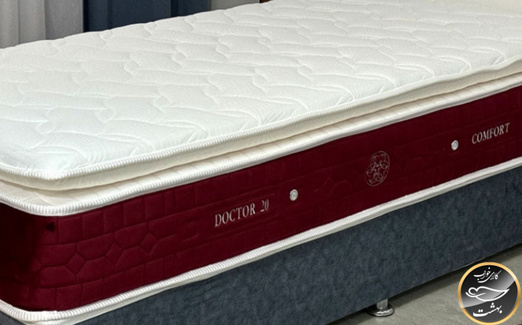 تشک طبی فنری کامفورت دو نفره سایز ۱۶۰x۲۰۰ سانتی متر (فنر متصل - فنر میکرو)