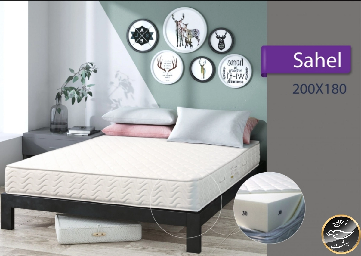 تشک هتلی ساحل دو نفره سایز 180x200 سانتی متر