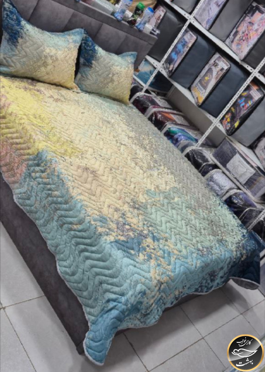 روتختی یک رو دونفره پنبه دوزی برند پرلا