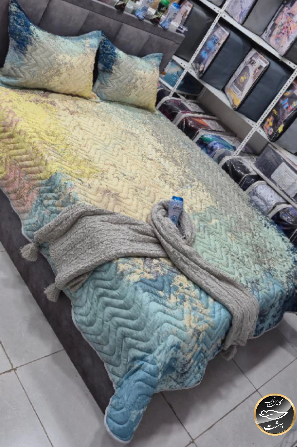 روتختی یک رو دونفره پنبه دوزی برند پرلا