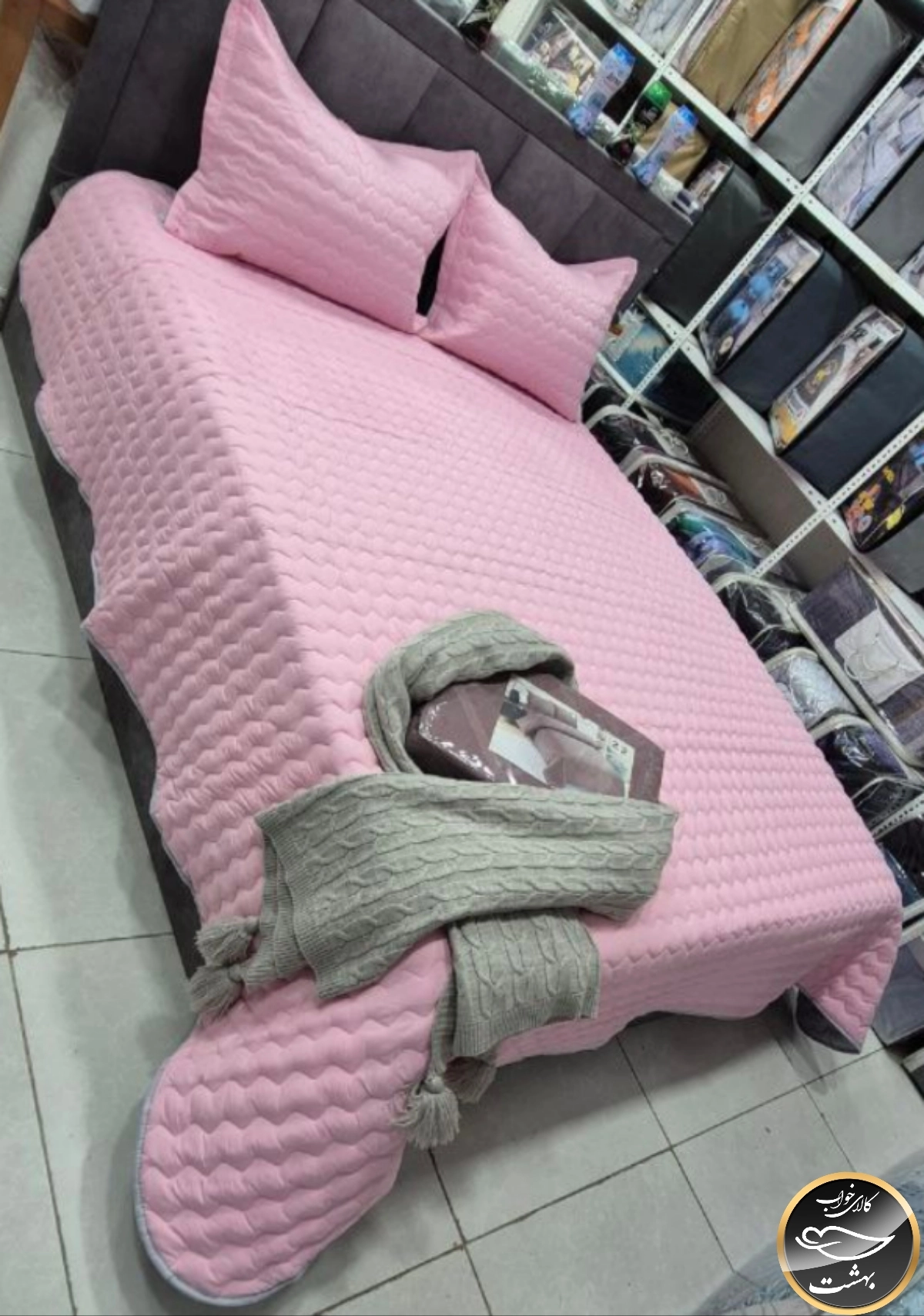 روتختی یک رو دونفره پنبه دوزی برند پرلا