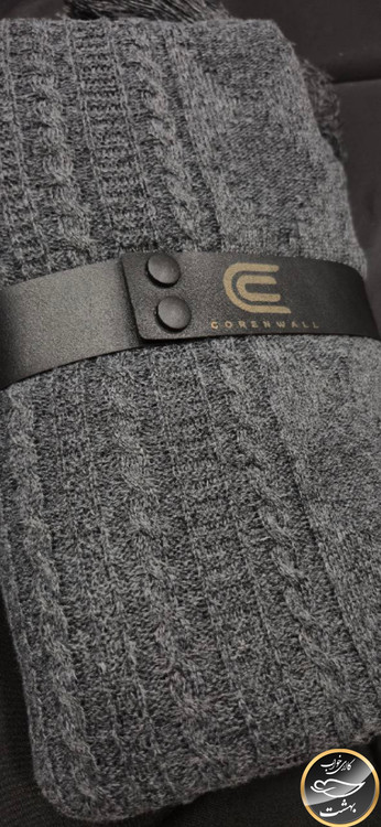 شال مبل طرح دار (خاکستری)