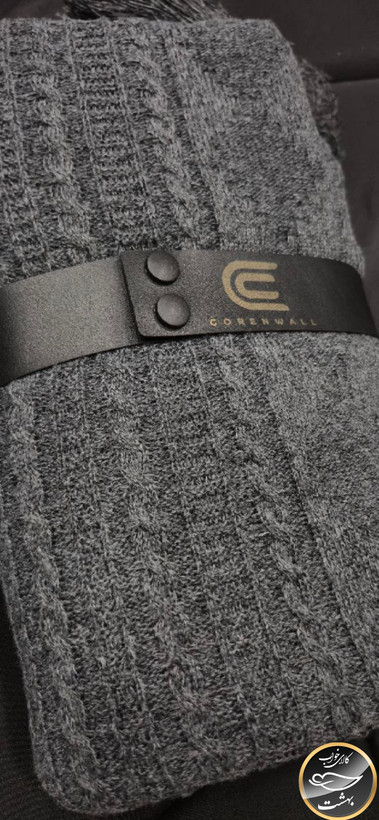 شال مبل طرح دار (خاکستری)