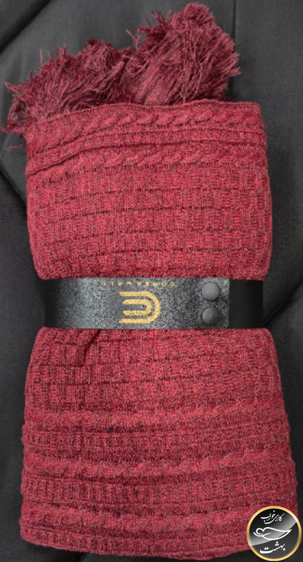 شال مبل طرح دار (زرشکی)