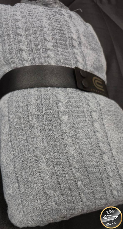 شال مبل طرح دار (طوسی روشن)