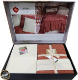 ست پیکه دونفره مدل Natura برند کوتون باکس ترک (عنابی - آجری)