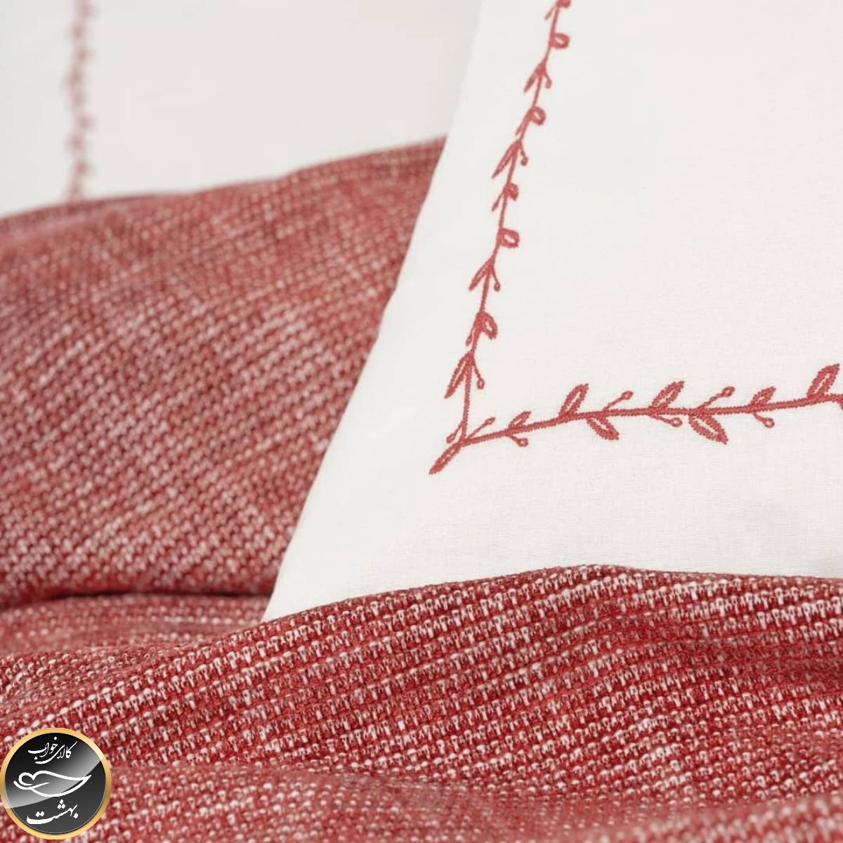 ست پیکه دونفره مدل Embrova برند کوتون باکس ترک (عنابی - آجری)