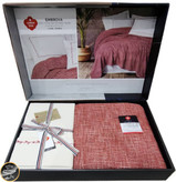 ست پیکه دونفره مدل Embrova برند کوتون باکس ترک (عنابی - آجری)