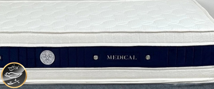 تشک تاپ مدیکال پلاس نرمی متوسط یک نفره سایز 120x200 سانتی متر دارای مموری فوم (فول طبی - بدون فنر)