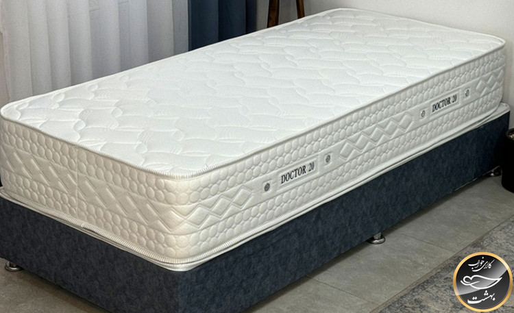 تشک طبی فنری متصل یک نفره نوجوان سایز 80x180 سانتی متر (دارای مموری فوم)