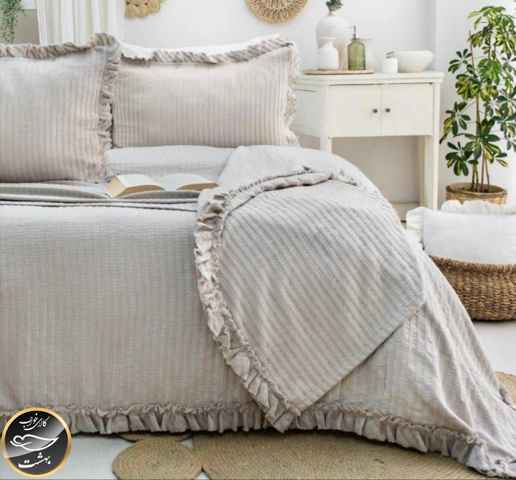 ست پیکه دونفره مدل Marta برند شاهسر ترک (سه تکه - بژ)