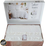 ست پیکه دونفره مدل Marta برند شاهسر ترک (سه تکه - کرم)