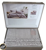 ست پیکه دونفره مدل Tziana برند شاهسر ترک (سه تکه - طوسی)