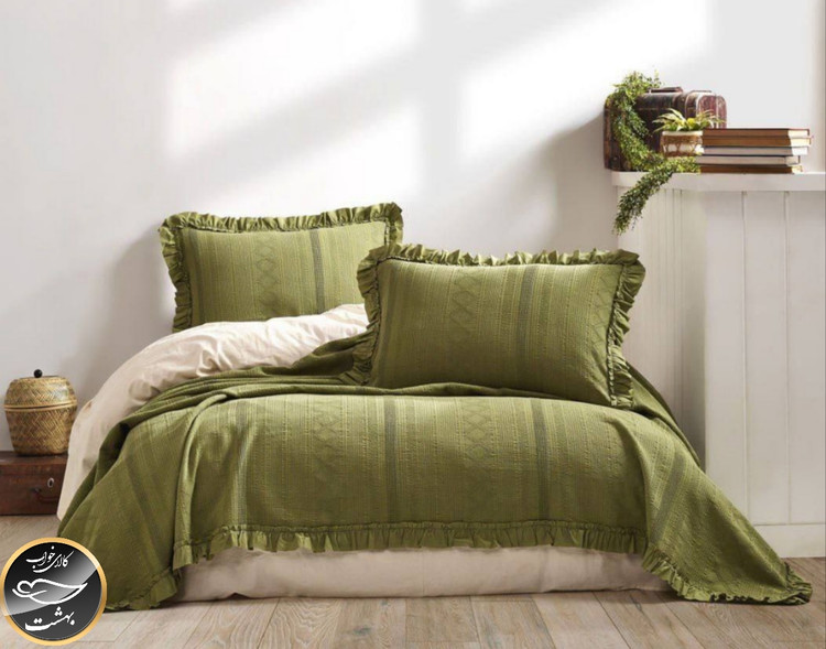 ست پیکه دونفره مدل Tziana برند شاهسر ترک (سه تکه - سبز)
