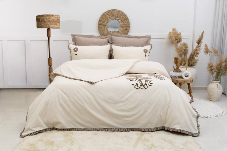 ست کاور لحاف دونفره مدل Alessa برند شاهسر ترک (شش تکه)