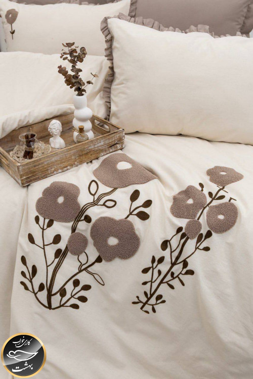 ست کاور لحاف دونفره مدل Alessa برند شاهسر ترک (شش تکه)