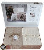 ست کاور لحاف دونفره مدل Dante برند شاهسر ترک (هفت تکه - بژ)