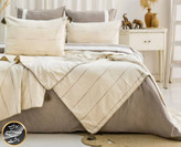 ست کاور لحاف دونفره مدل Eva برند شاهسر ترک (هفت تکه - بژ)