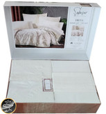 ست کاور لحاف دونفره مدل Freya برند شاهسر ترک (هفت تکه - کرم)