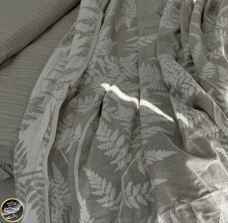 ست کاور لحاف دونفره برند پوپیلا ترک (هفت تکه -خاکی)