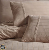 ست کاور لحاف دونفره مدل Jasmin برند شاهسر ترک (شش تکه - بژ)