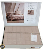 ست کاور لحاف دونفره مدل Jasmin برند شاهسر ترک (شش تکه - بژ)