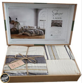 ست کاور لحاف دونفره مدل Lagos برند شاهسر ترک (شش تکه)