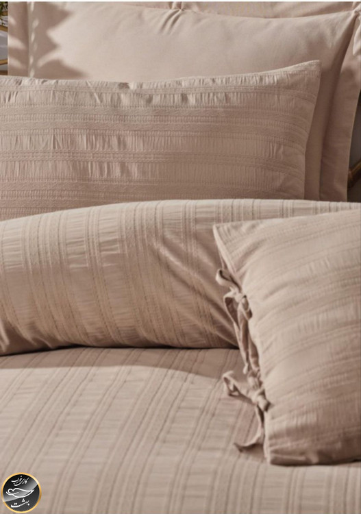 ست کاور لحاف دونفره مدل Lucca برند شاهسر ترک (شش تکه - بژ)