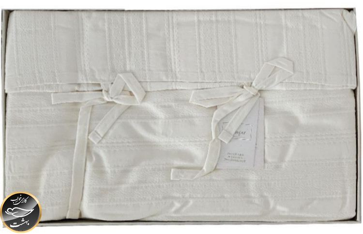 ست کاور لحاف دونفره مدل Lucca برند شاهسر ترک (شش تکه - کرم روشن)