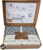 ست پیکه دونفره مدل Milena برند شاهسر ترک (سه تکه - دودی)