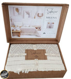 ست پیکه دونفره مدل Milena برند شاهسر ترک (سه تکه - بژ)