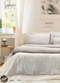 ست کاور لحاف دونفره مدل Nives برند شاهسر ترک (شش تکه - دودی)
