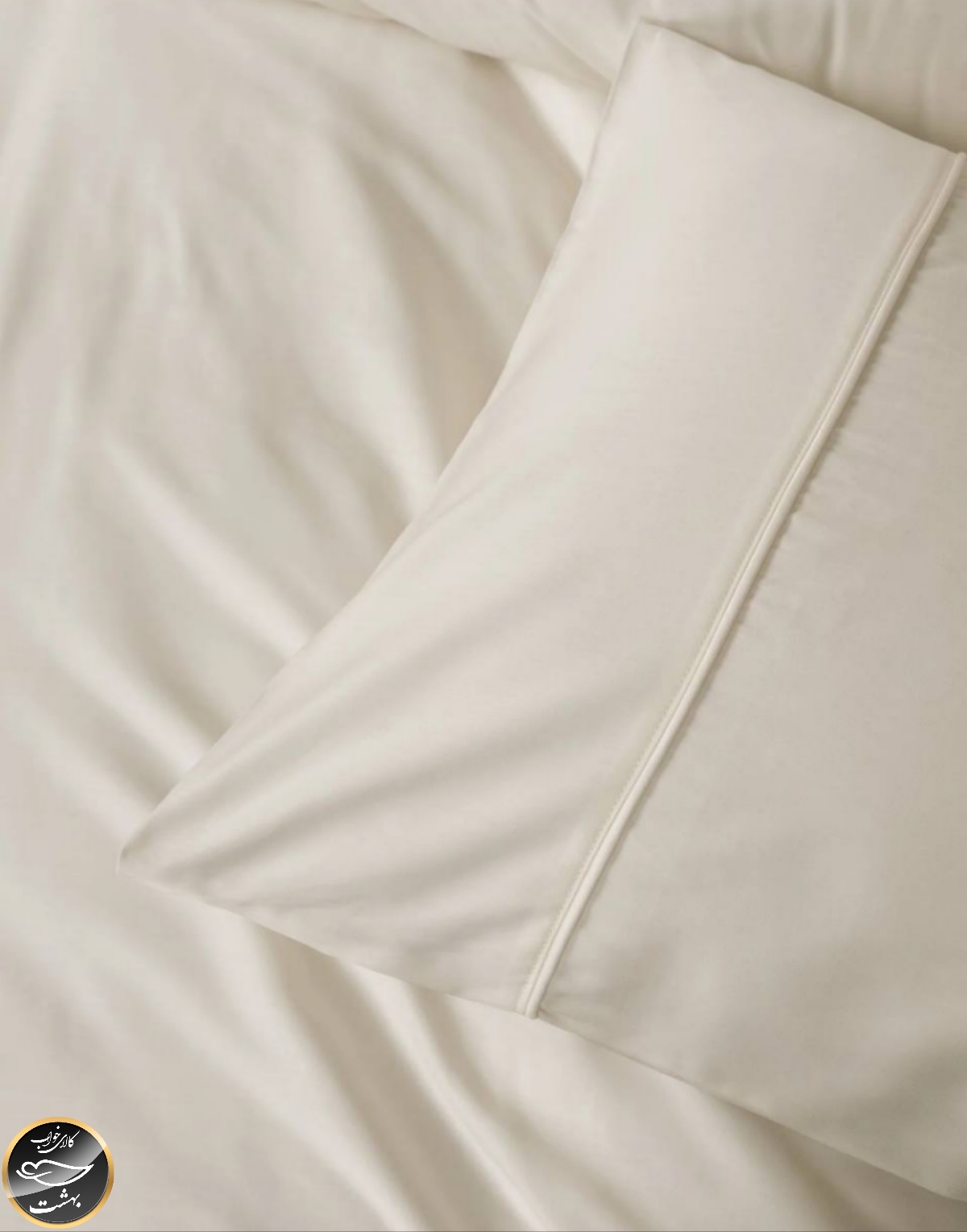 ست کاور لحاف ساتن دونفره Silky Saten (شش تکه - سفید)
