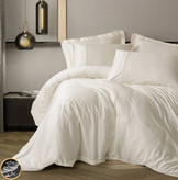 ست کاور لحاف ساتن دونفره Silky Saten (شش تکه - سفید)