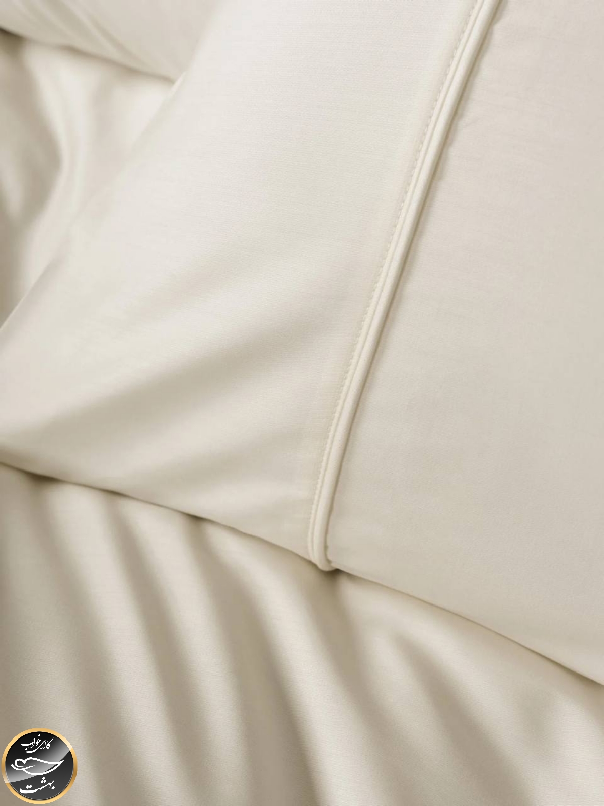 ست کاور لحاف ساتن دونفره Silky Saten (شش تکه - سفید)