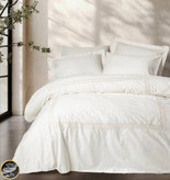 ست کاور لحاف ساتن دونفره Brode Saten مدل Riley (شش تکه - سفید)
