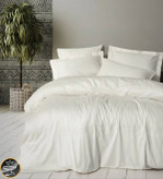 ست کاور لحاف ساتن دونفره Brode Saten مدل Luxe (شش تکه - سفید)