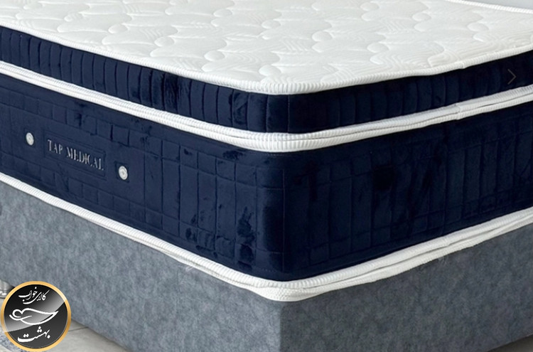 تشک تاپ مدیکال یک نفره سایز 120x200 سانتی متر (فول طبی - بدون فنر)