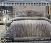 روتختی دونفره مخمل برند Ipekchi ترک (سه تکه) مدل Mila (طوسی روشن)