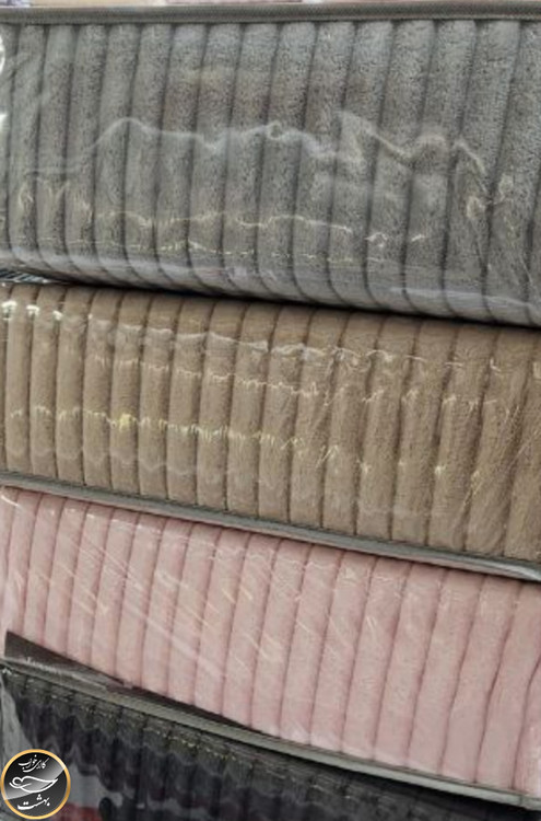 روتختی دونفره پنبه دوزی مخمل ترک (سه تکه - صورتی)