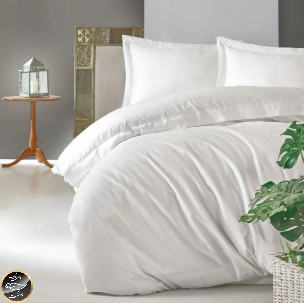 ست کاور لحاف ساتن یک نفره Elegant (سه تکه - سفید)