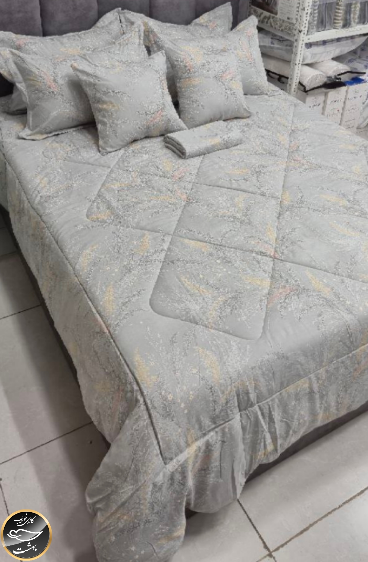 روتختی دونفره هشت تکه برند Maxxira (طوسی)