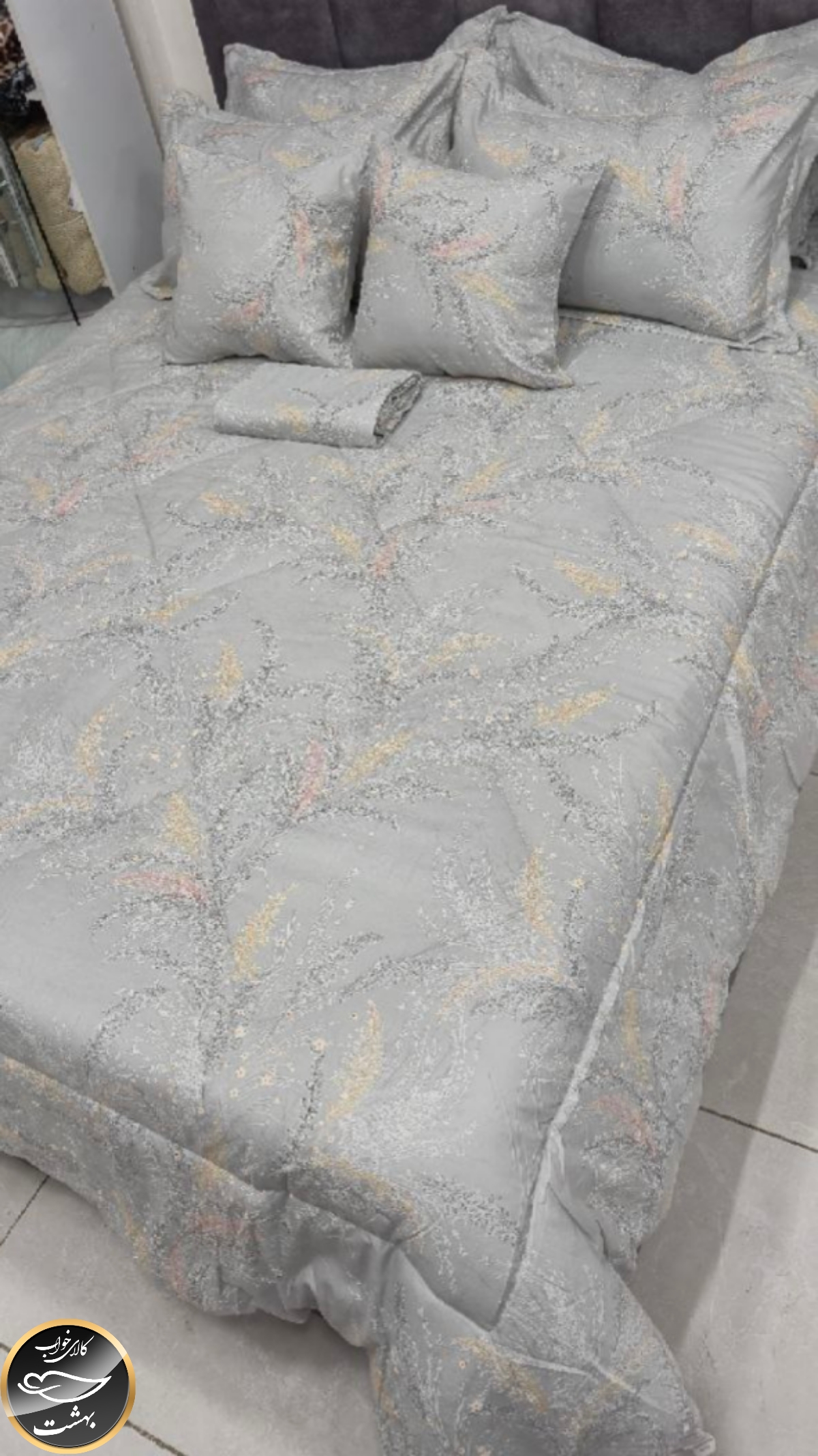 روتختی دونفره هشت تکه برند Maxxira (طوسی)