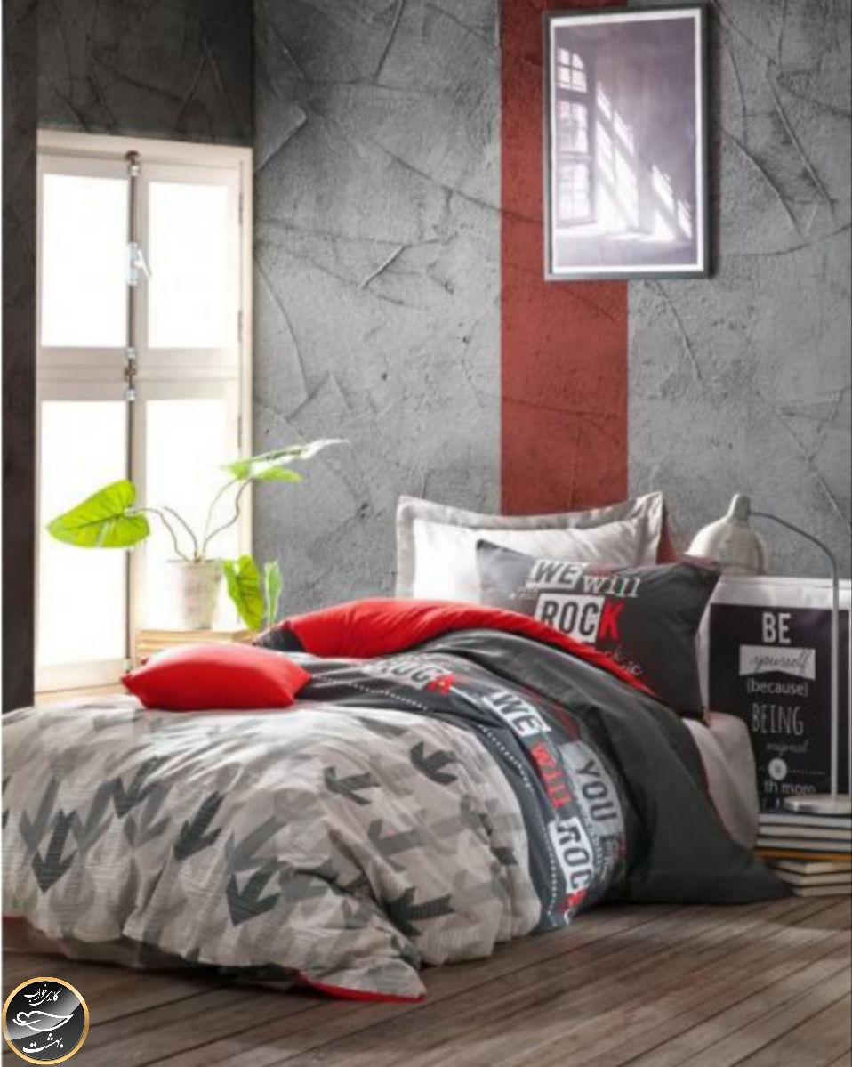 ست کاور لحاف یک نفره (سه تکه) Junior - Rock Kirmizi