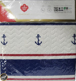 ست کاور لحاف پنبه دوزی یک نفره (سه تکه)  Compete Seti Maritime - Brine Ekru