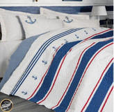 ست کاور لحاف پنبه دوزی یک نفره (سه تکه)  Compete Seti Maritime - Brine Ekru